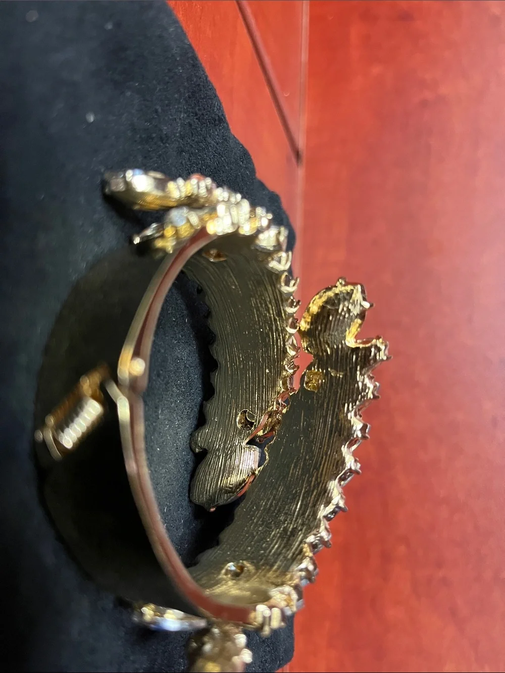 Banana Republic Gold-tone Marquise Crystal Cuff Bracelet
